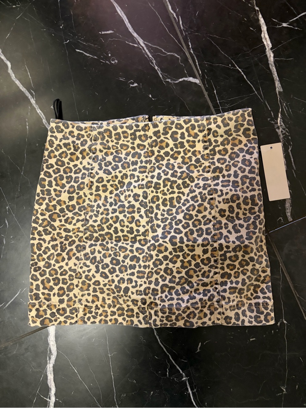 Jolt Leopard Print Mini Skirt - Beige and Brown
